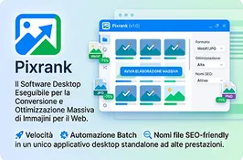 Pixrank - Software Ottimizzazione Immagini WebP SEO